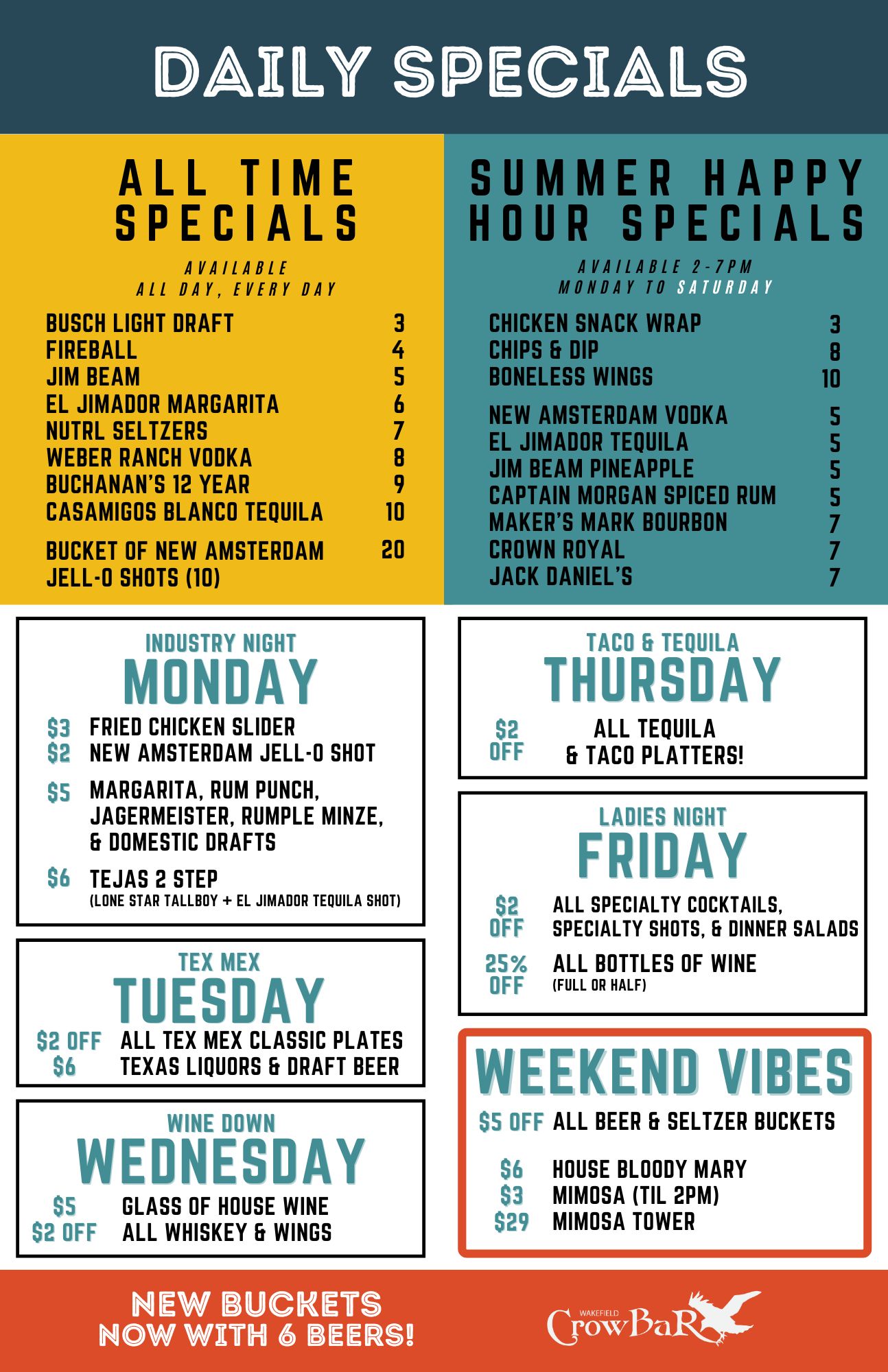 Wakefield Crowbar Daily Specials